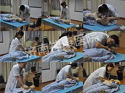 济南神康医院心肺复苏技能竞赛现场